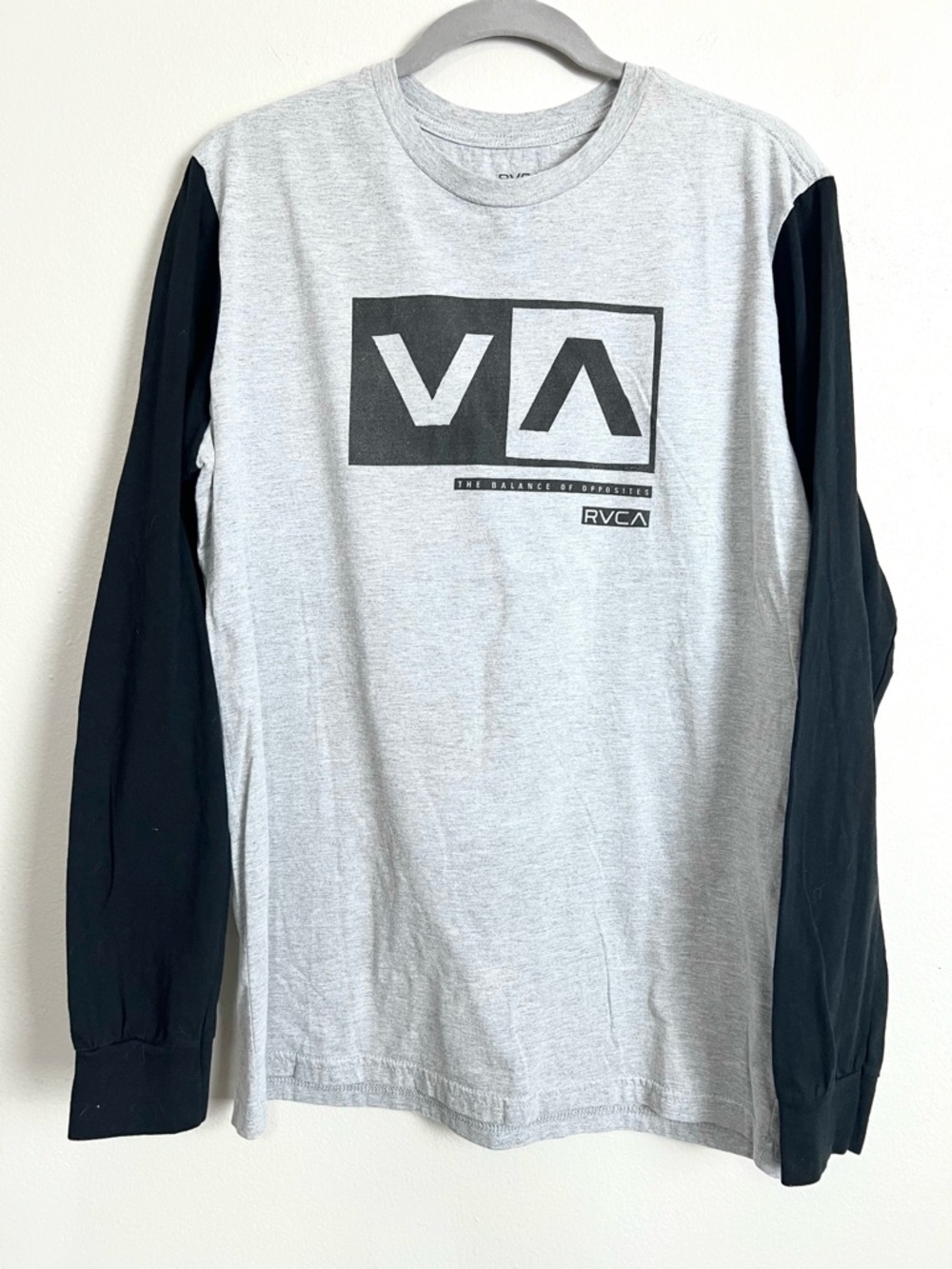 RVCA Heather Gray Logo Interior Tee